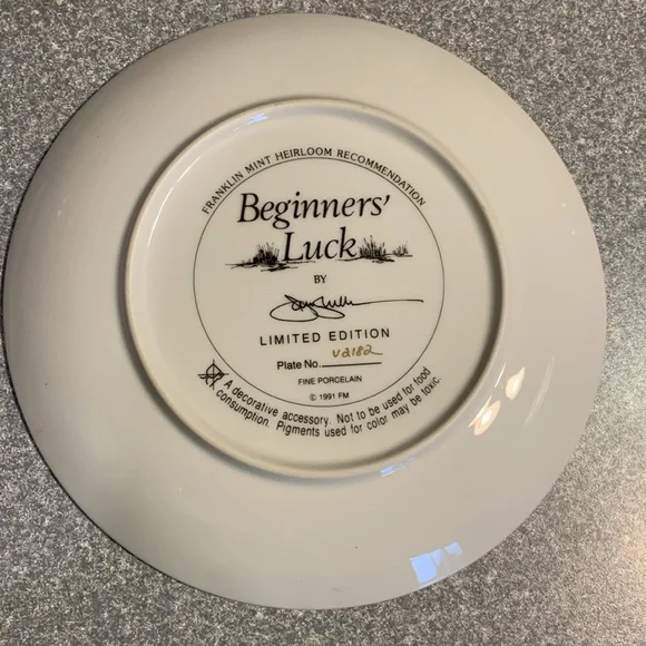 Limited Edition Beginner’s Luck Decorative Plate - Picture 2 of 5